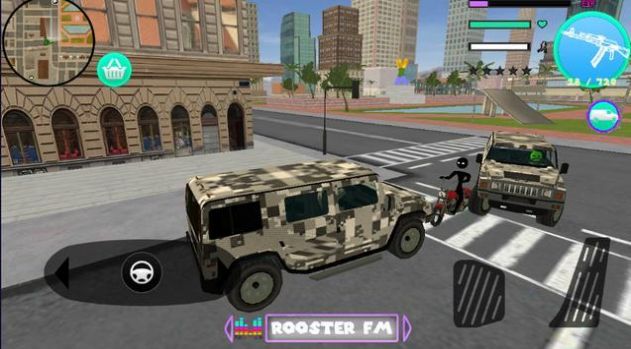 火柴人城市绳索英雄游戏