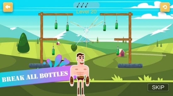 射箭先生射瓶游戏 射箭先生射瓶游戏