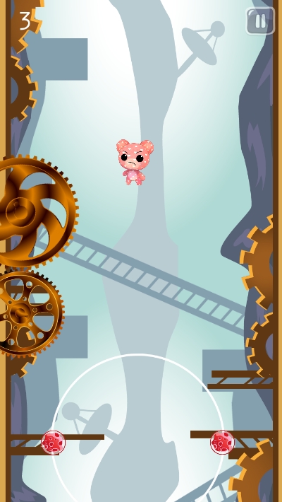 泰迪熊向上跳跃