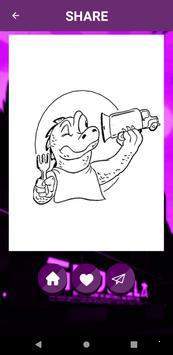 给哥斯拉和恐龙着色