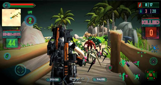 自由射手攻击怪物之地