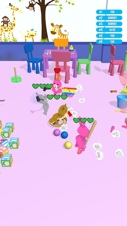 玩具大战熊和兔子