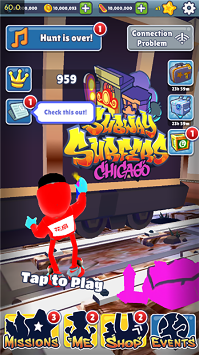 地铁跑酷花扇芝加哥版 地铁跑酷花扇芝加哥版