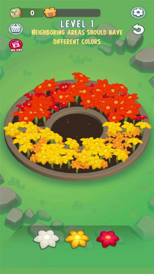 花园填色拼图 花园填色拼图