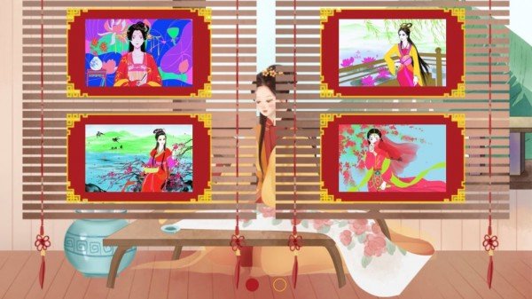 公主古装少女涂色 公主古装少女涂色