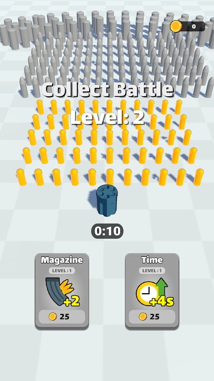 收集子弹并战斗