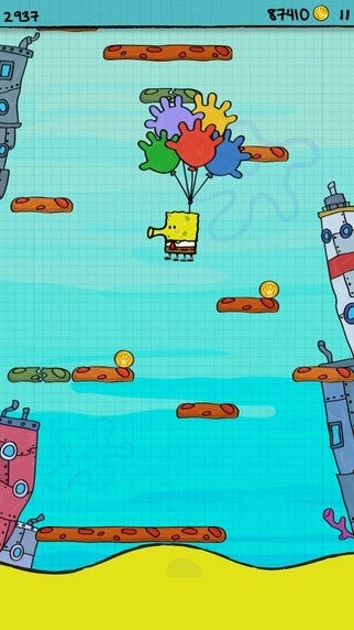 涂鸦跳跃海绵宝宝版